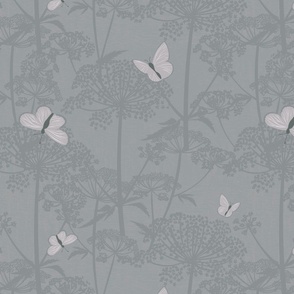 Queen Anne's lace - grey - 500 pixels
