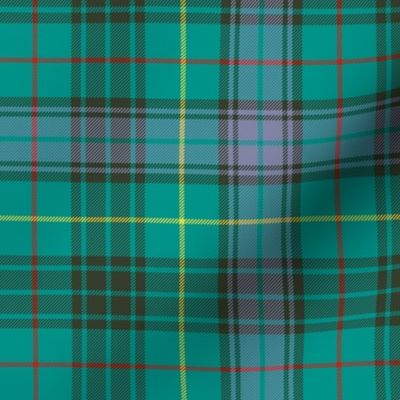 Stewart hunting tartan, 6" alternate #2, faded light purple and teal