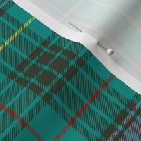 Stewart hunting tartan, 6" alternate #2, faded light purple and teal