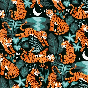 Year of the Water Tiger - Teal Jungle - Large Scale