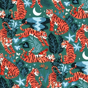 Year of the Water Tiger - Coral & Turquoise - Large Scale