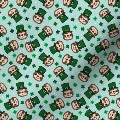 (small scale) Leprechaun Sloths - St Patrick's Day Sloth - mint - LAD22
