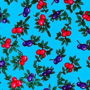 Russian Apples Bright Blue