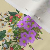 Wildflower Bouquet on Rich Cream