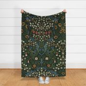 Blackthorn by William Morris - antique colors (24 inch wide pattern)