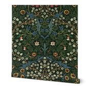 Blackthorn by William Morris - antique colors (24 inch wide pattern)