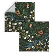 Blackthorn by William Morris - antique colors (24 inch wide pattern)