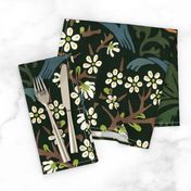 Blackthorn by William Morris - antique colors (24 inch wide pattern)