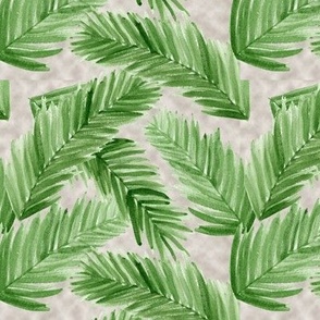 Palm Leaves on beige clouds
