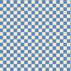 Retro Checkerboard in Blue