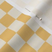 Retro Chequerboard Pattern in Lemon Yellow