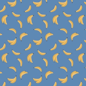Banana Toss on Blue