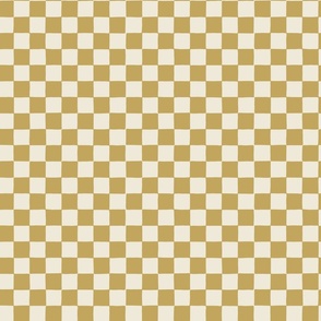 Retro Checkerboard in Grassy Green