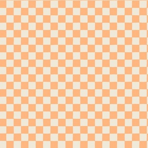 Retro Checkerboard in Peach