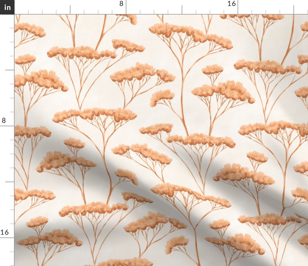 Wild Yarrow - large - peach and copper 