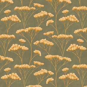 Wild Yarrow - large - gold and olive