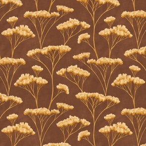 Wild Yarrow - large - gold and brown