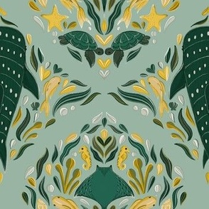 Under the sea damask
