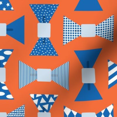 Shapes As Dapper Bow Ties Md | Bright Blue + Orange