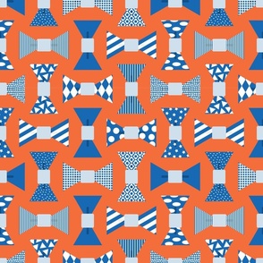 Shapes As Dapper Bow Ties Md | Bright Blue + Orange