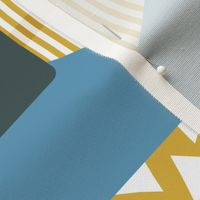 Shapes As Dapper Bow Ties Jumbo | Teal + Mustard