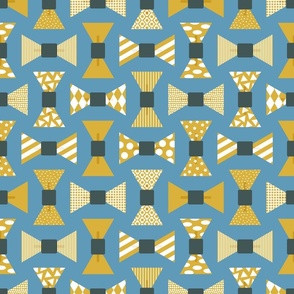 Shapes As Dapper Bow Ties | Teal + Ochre