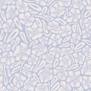 Abstract Floral - Baby Peri Blue