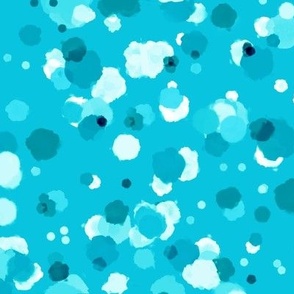 Medium - Bumpy Random Dots in Aqua and White - Created with the Quilter in Mind