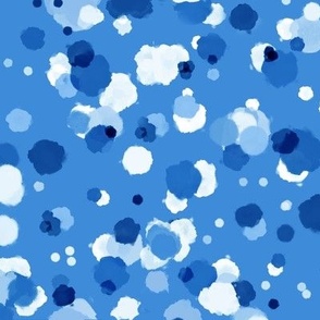 Medium - Bumpy Random Dots in Blue and White - created with the quilter in mind
