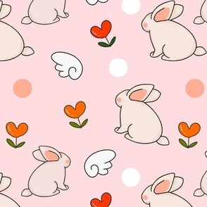 cute and kawaii rabbit field