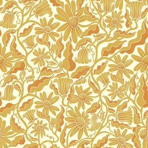 Monochrome Flowers Yellow (original)