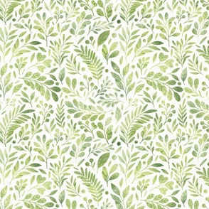 Tiny Green Leaves Pattern