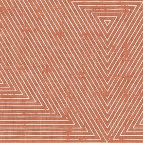 hexagon stripes - boho home decor - terracotta - LAD22