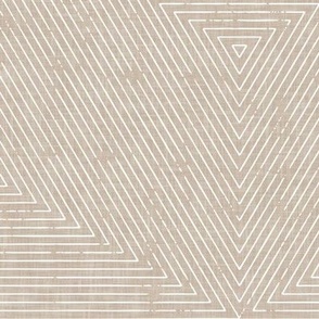 hexagon stripes - boho home decor - beige - LAD22