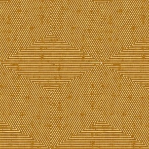 (small scale) hexagon stripes - boho home decor - mustard - LAD22