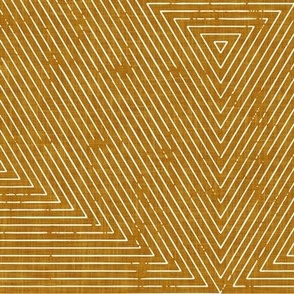 hexagon stripes - boho home decor - mustard - LAD22