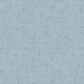 (small scale) hexagon stripes - boho home decor - coastal blue - LAD22