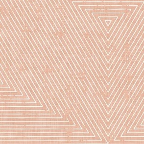 hexagon stripes - boho home decor - peach blush - LAD22