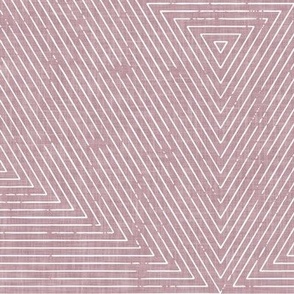 hexagon stripes - boho home decor - mauve - LAD22