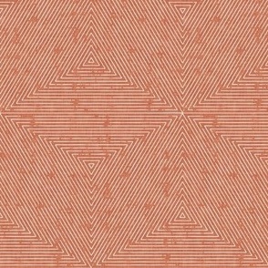 (small scale) hexagon stripes - boho home decor - terracotta - LAD22