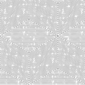 (small scale) hexagon stripes - boho home decor - black/white - LAD22