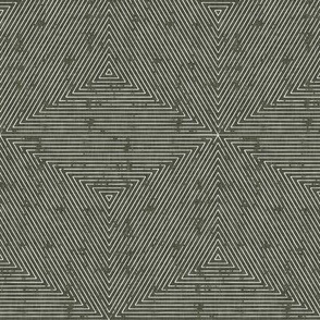 (small scale) hexagon stripes - boho home decor - dark olive - LAD22