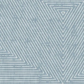 hexagon stripes - boho home decor - coastal blue - LAD22
