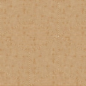 (small scale) hexagon stripes - boho home decor - golden brown - LAD22