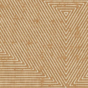 hexagon stripes - boho home decor - golden brown - LAD22