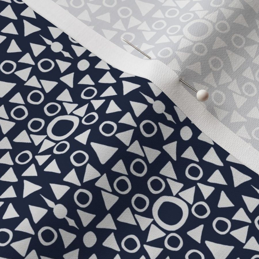 Triangle and circle shapes - dark | Spoonflower