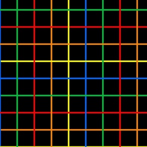 80s primary grid on black 2in squares