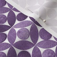 Orchid purple retro flower geometric circle lock pattern 