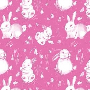 Pink Easter bunnies