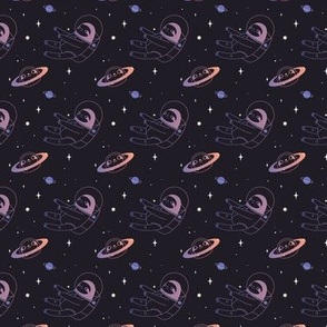 Planet Sloth and Sloth Astronaut Pattern, Small